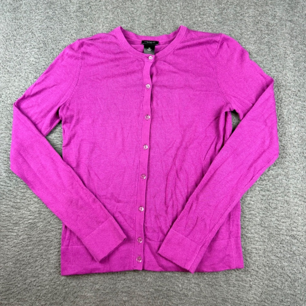 Ann Taylor Cardigan Women's XS Pink Button Front Sweater